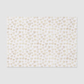 Papier Mousseline Elégant Gold Hearts Motif sur blanc (Recto)