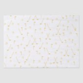 Papier Mousseline Elégant Gold Motif Golfer Blanc (Recto)