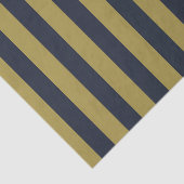 Papier Mousseline Elégant Gold & Navy Blue Vertical Stripes (Détail)