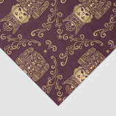 Papier Mousseline Elegant Gold Nutcracker Christmas Damask (Détail)