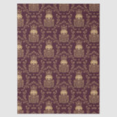 Papier Mousseline Elegant Gold Nutcracker Christmas Damask (Recto)