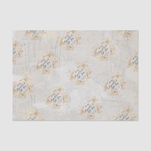 Papier Mousseline Élégant Gold Shield Entreprise Marque d'entreprise (Recto)