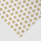 Papier Mousseline Élégant Gold Snowflake Holiday Tissu Papier (Détail)