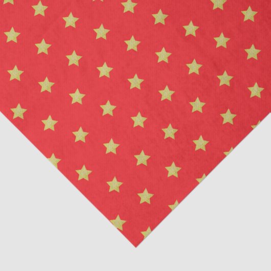 Papier Mousseline Élégant Gold Star Motif Noël (Détail)