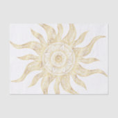 Papier Mousseline Elégant Gold Sun Mandala Design (Recto)