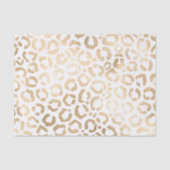 Papier Mousseline Elegant Gold White Leopard Cheetah Animal Print (Recto)