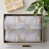 Papier Mousseline Elégant Golden Reindeer Luxe Noël (Cadeau)