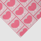 Papier Mousseline Élégant Heureuse Sainte-Valentin de coeur rose élé (Détail)