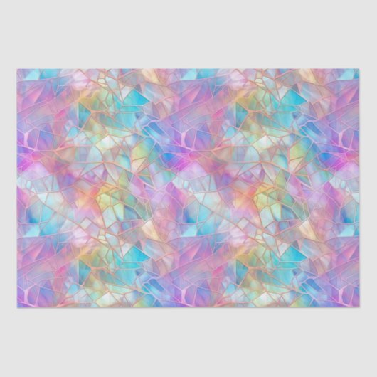 Papier Mousseline Élégant Iridescente Motif en verre de qualité : Lu (Recto)