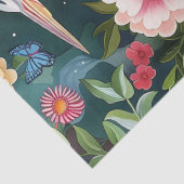 Papier Mousseline Elégant Jardin Oriental Thème Découpage Artisanat (Détail)