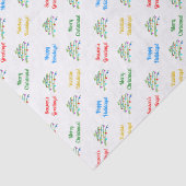 Papier Mousseline Elégant "Joyeux Noël" & Arbre de Noël customisé (Détail)