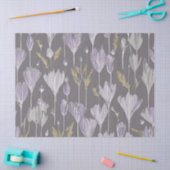 Papier Mousseline Élégant Lavendar Blanc Boho Fleur sauvage Floral (Artisanat)