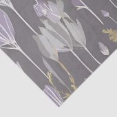 Papier Mousseline Élégant Lavendar Blanc Boho Fleur sauvage Floral (Détail)