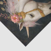 Papier Mousseline Élégant licorne florale (Détail)
