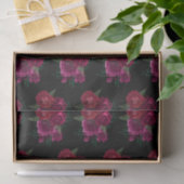 Papier Mousseline Elegant Magenta Rose Floral Bouquet (Cadeau)