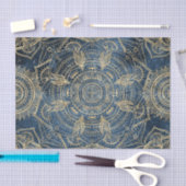 Papier Mousseline Elégant Mandala Blue Whimsy Design (Artisanat)