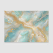 Papier Mousseline Elégant marbre d'Aquamarine avec des veines de Par (Recto)