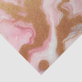 Papier Mousseline Elégant marbre rose et or Rose (Détail)