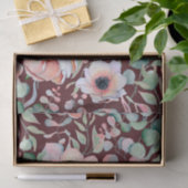 Papier Mousseline Élégant Mariage de Fleurs d'anémones Marsala Blush (Cadeau)