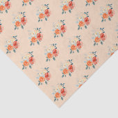 Papier Mousseline Élégant Mariage Floral Gold Blush (Détail)