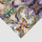 Papier Mousseline Elégant Masque Mardi Gras (Détail)