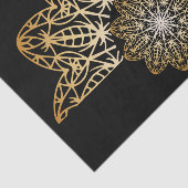 Papier Mousseline Élégant métal Faux or Mandalas Découpage (Détail)