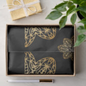 Papier Mousseline Élégant métal Faux or Mandalas Découpage (Cadeau)