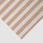 Papier Mousseline Élégant minimal Beige Brown rayures (Détail)