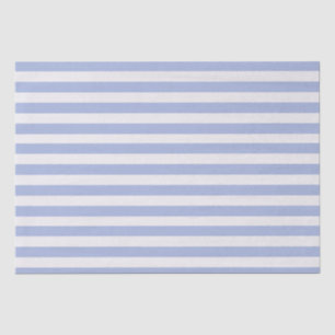 Papier Mousseline Élégant minimal Bleu clair rayures blanches