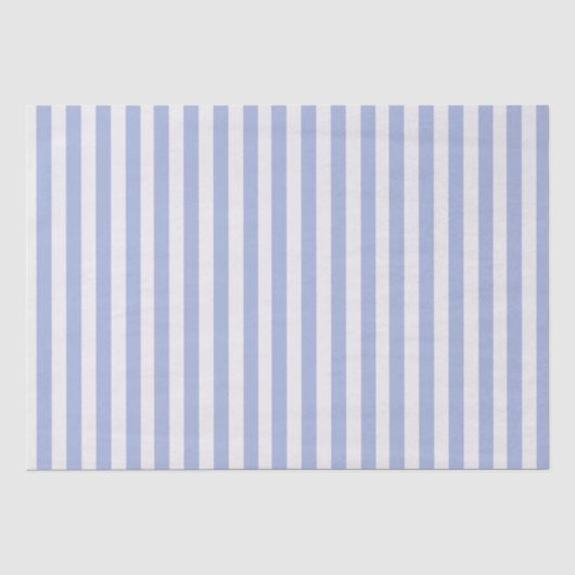 Papier Mousseline Élégant minimal Bleu clair rayures blanches (Recto)