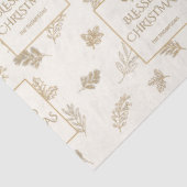 Papier Mousseline Élégant Mistletoe Feuille d'hiver Gold (Détail)