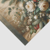 Papier Mousseline Élégant modèle antique d'hiver découpage florale d (Détail)