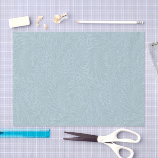Papier Mousseline Élégant modèle floral bleu moderne (Artisanat)
