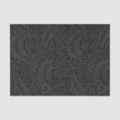 Papier Mousseline Élégant modèle floral noir moderne (Recto)