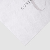 Papier Mousseline Élégant Monogramme moderne | Gris et blanc (modifi (Détail)