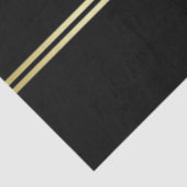 Papier Mousseline Élégant Monogramme or sur noir (Détail)