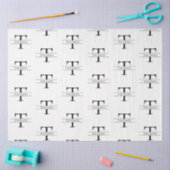 Papier Mousseline Élégant Monogramme personnalisé Motif de nom perso (Artisanat)