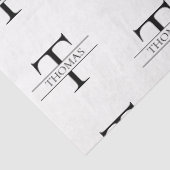 Papier Mousseline Élégant Monogramme personnalisé Motif de nom perso (Détail)