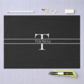 Papier Mousseline Élégant Monogramme Personnalisé Nom Personnalisé (Artisanat)