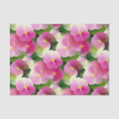 Papier Mousseline Élégant Motif à fleurs rose et blanc Impatiens (Recto)