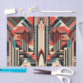 Papier Mousseline Élégant motif Art Déco (Artisanat)