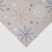 Papier Mousseline Élégant Motif beige Snowflake (Détail)