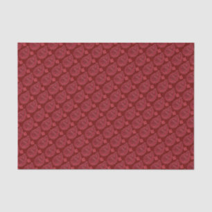 Papier Mousseline Élégant Motif Burgundy Paisley