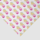 Papier Mousseline Élégant Motif d'ananas en rose et or (Détail)