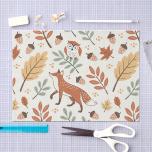 Papier Mousseline Élégant Motif d'automne scandinave