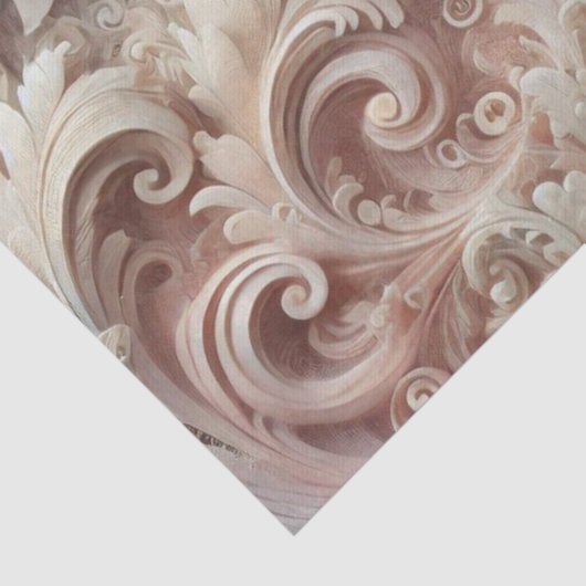 Papier Mousseline Élégant Motif de dentelle Pastel Gradient (Détail)