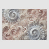 Papier Mousseline Élégant Motif de dentelle Pastel Gradient (Recto)