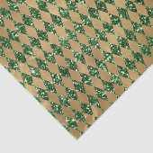 Papier Mousseline Élégant Motif de diamant d'or vert (Détail)