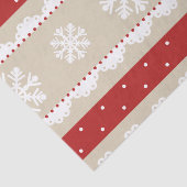 Papier Mousseline Élégant Motif de Noël avec flocons de neige (Détail)