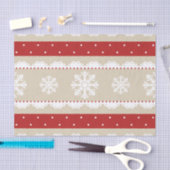 Papier Mousseline Élégant Motif de Noël avec flocons de neige (Artisanat)